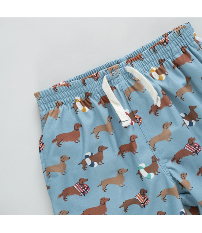 Pink Chicken Baby Swim Trunk - Dachshunds