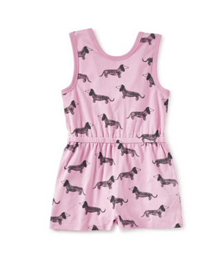 Tea Collection Reversible Wrap Romper - Dachshunds