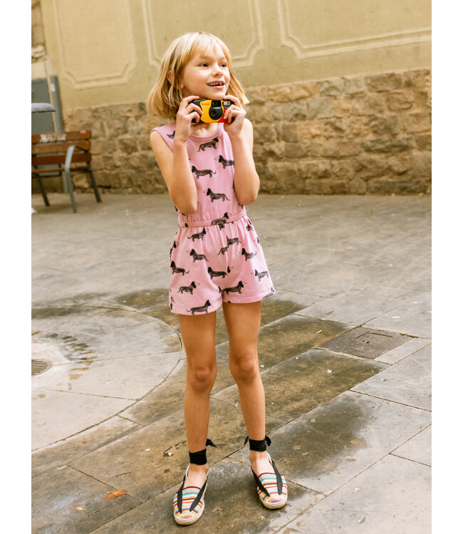 Tea Collection Reversible Wrap Romper - Dachshunds