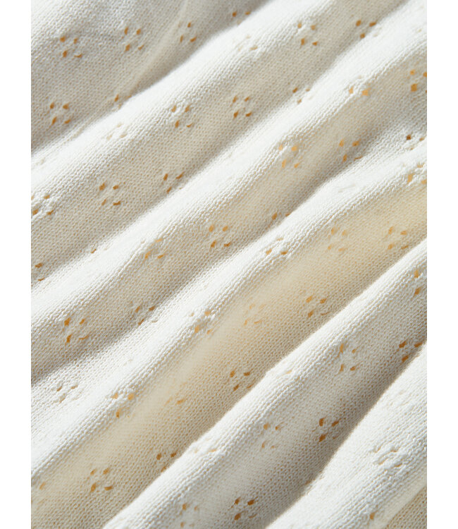 Tea Collection Collared Pointelle Cardigan - Chalk