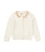 Tea Collection Collared Pointelle Cardigan - Chalk