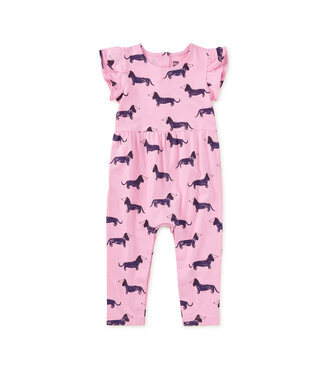 Tea Collection Tulip Sleeve Baby Romper - Dachshunds