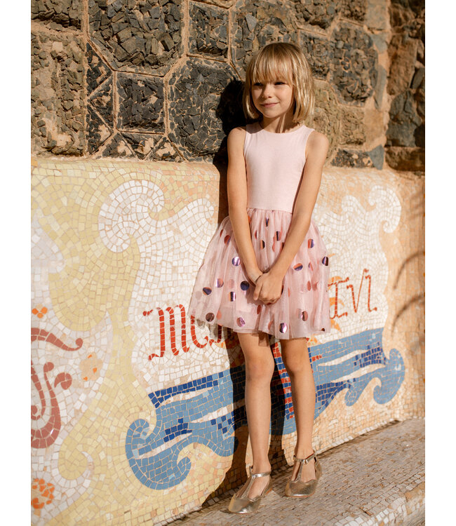 Tea Collection Printed Tulle Ballet Dress - Flamenco Dots