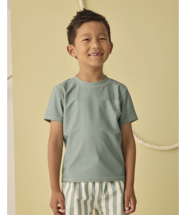 Rylee & Cru Short Sleeve Rashguard - Sea Green