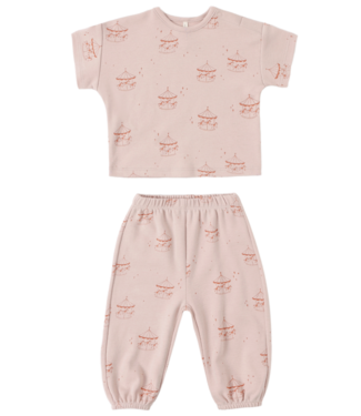Quincy Mae Baby Jersey Tee Set - Carousel