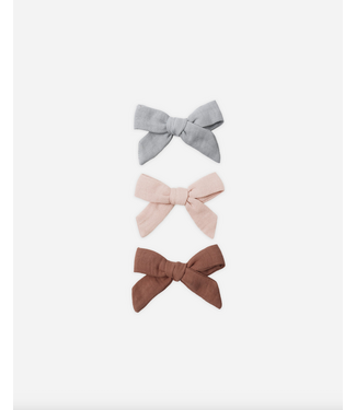 Quincy Mae Bow Clip Set - Sky, Blush, Poppy