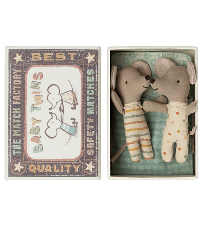 Maileg Baby Mice, Twins in Box