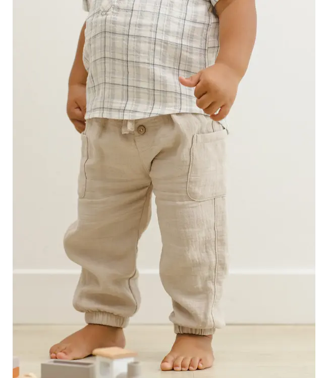 Quincy Mae Baby Luca Pant - Oat