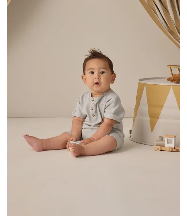 Quincy Mae Short Sleeve One-Piece - Airplanes