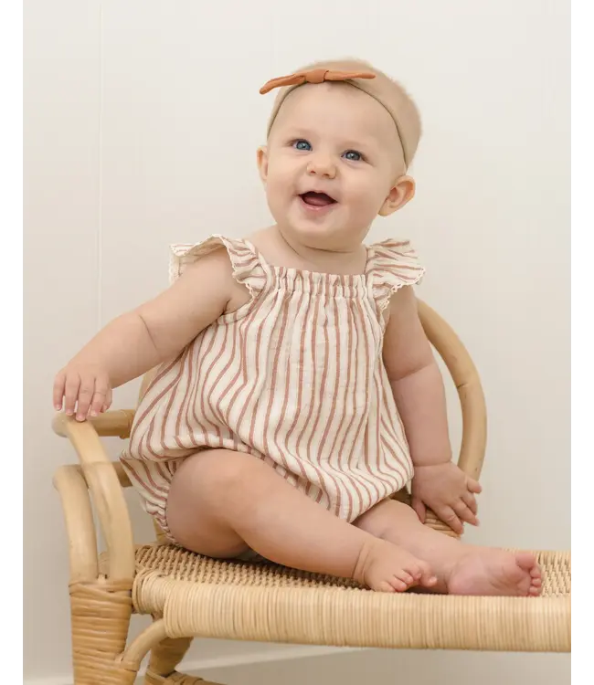 Quincy Mae Bonnie Romper - Vintage Stripe