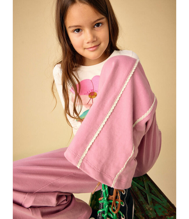 Tea Collection Lace Trim Track Pants