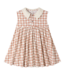 Rylee & Cru Baby Collared Babydoll Dress - Cherry Check