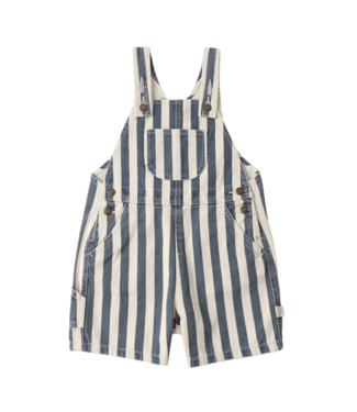 Rylee & Cru Baby Denim Shortall - Navy Stripe