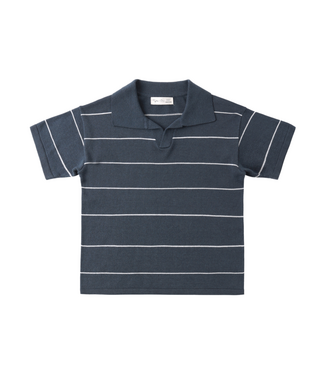 Rylee & Cru Chandler Knit Polo - Navy Stripe