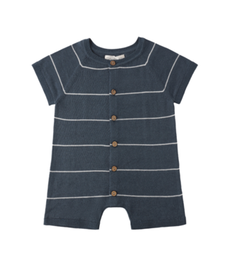 Rylee & Cru Liam Knit Romper - Navy Stripe