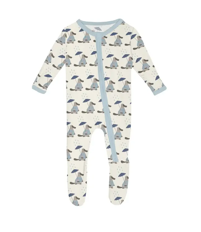 Kickee Pants Footie 2 Way Zipper Romper