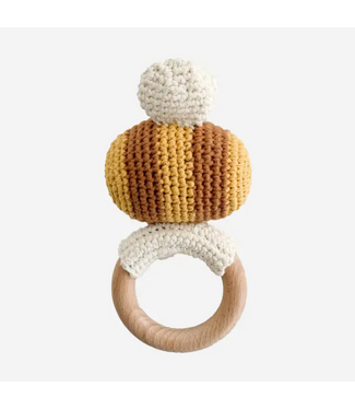 Blueberry Hill Cotton Crochet Rattle Bee