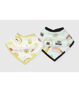 Loulou Lollipop Bandana Bib Set - Sushi/ Taco