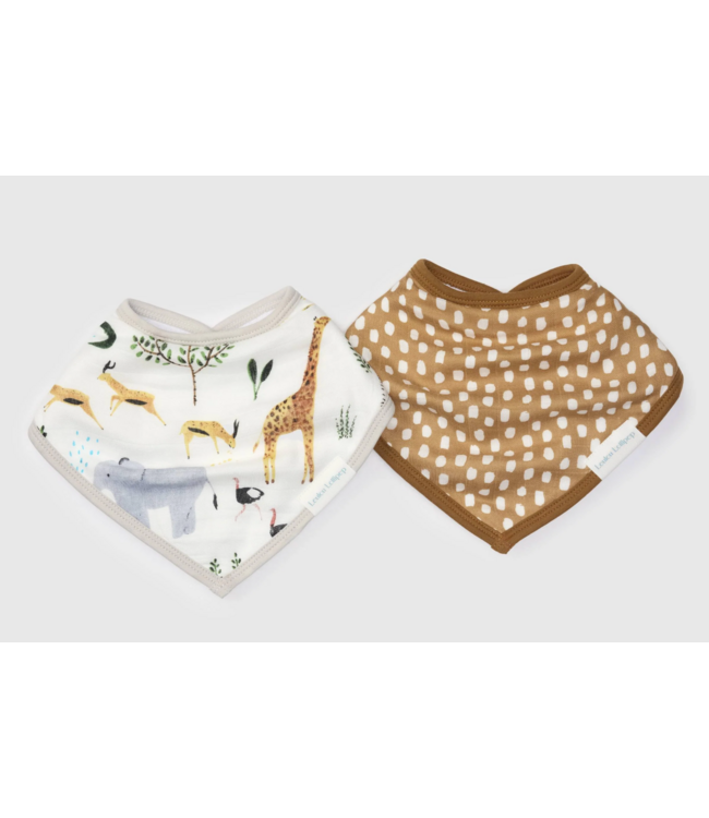 Loulou Lollipop Bandana Bib Set - Safari Jungle