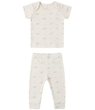 Quincy Mae Ribbed Legging Set - Dinos