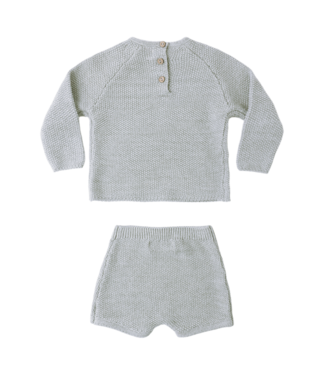 Quincy Mae Summer Knit Set - Heathered Sky