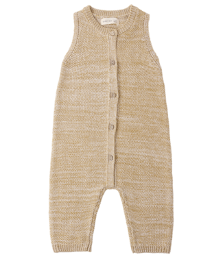 Quincy Mae Knit Jumpsuit - Heathered Honey
