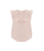 Quincy Mae Pointelle Ruffle Romper - Blush