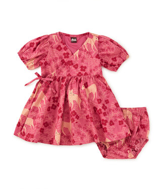 Tea Collection Baby Tie Wrap Neck Dress - Wandering Deer Floral