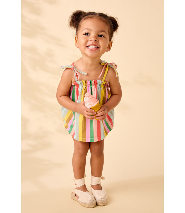 Tea Collection Tie Shoulder Baby Set - San Sebastian Stripe