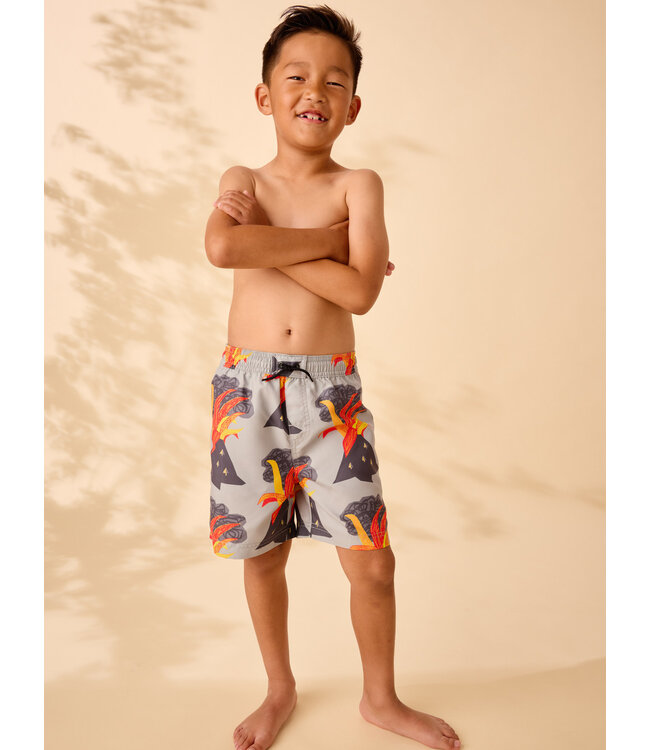 Tea Collection Mid Length Swim Trunks - Volcano