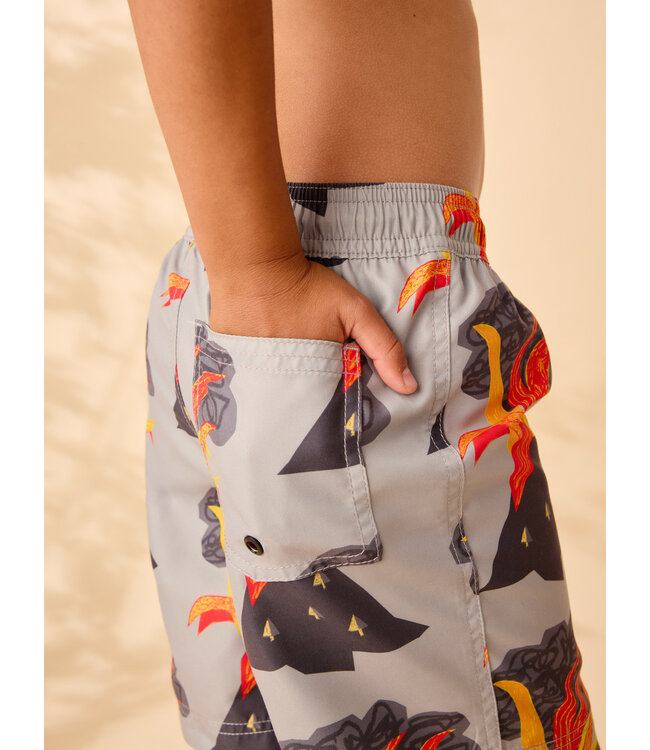 Tea Collection Mid Length Swim Trunks - Volcano