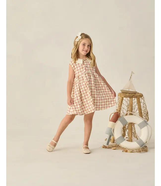 Rylee & Cru Collared Babydoll Dress - Cherry Check