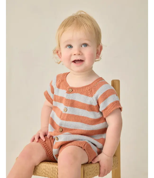 Rylee & Cru Liam Knit Romper - Americana Stripe