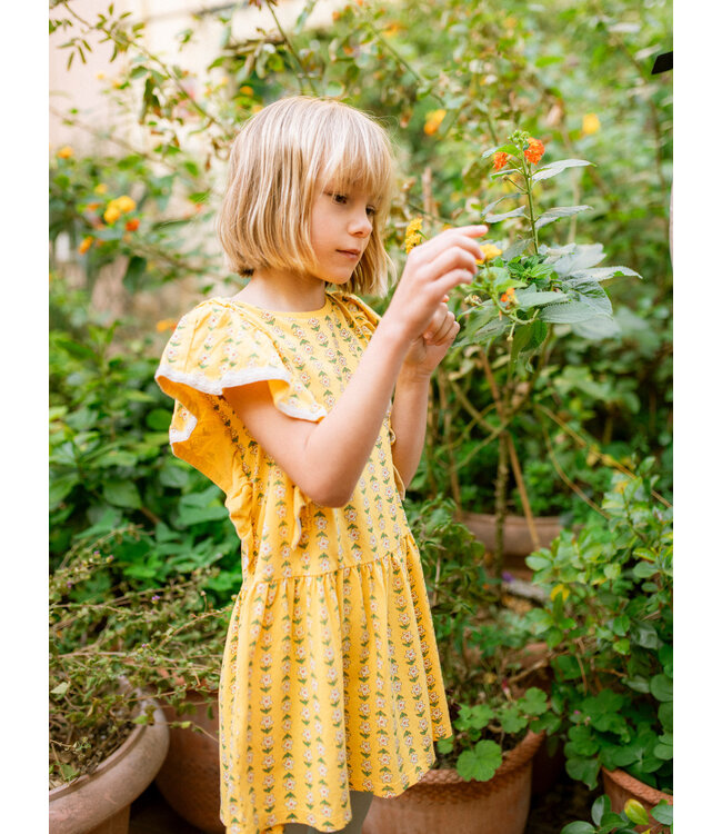 Tea Collection Crochet Trim Ruffle Dress