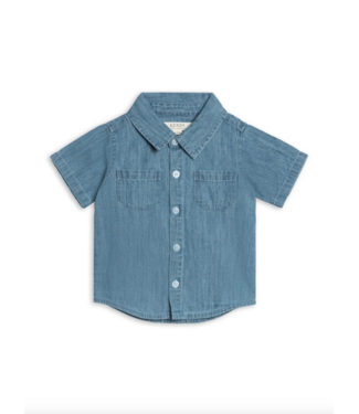 Colored Organics Graham Chambray Collared Button Down Shirt