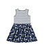 Tea Collection Print Mix Skirt Dress - Sardines