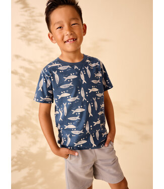 Tea Collection Printed Tee - Blockprint Sardines