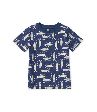 Tea Collection Printed Tee - Blockprint Sardines