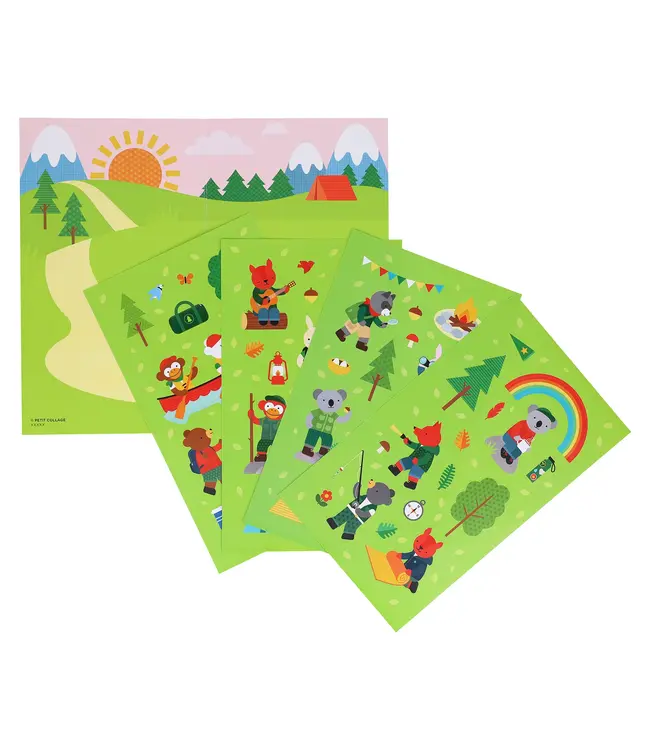 Petit Collage Mini Sticker Set: Little Campers