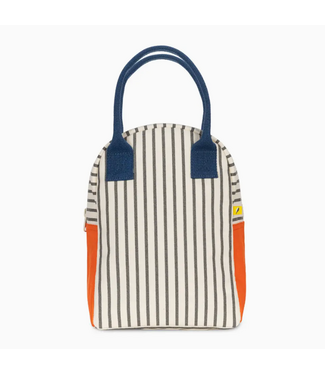Fluf Zipper Lunch Bag - Pencil Stripe Nautical