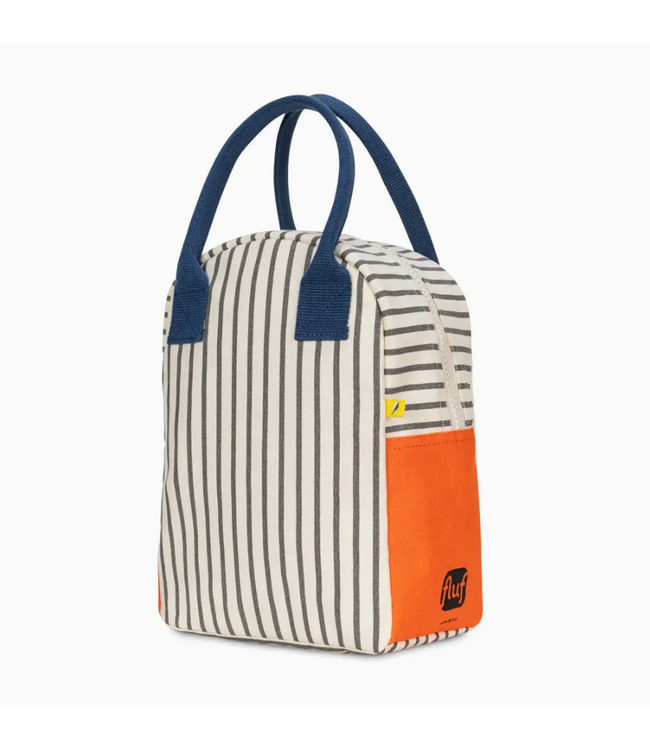 Fluf Zipper Lunch Bag - Pencil Stripe Nautical