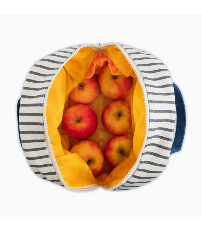 Fluf Zipper Lunch Bag - Pencil Stripe Nautical