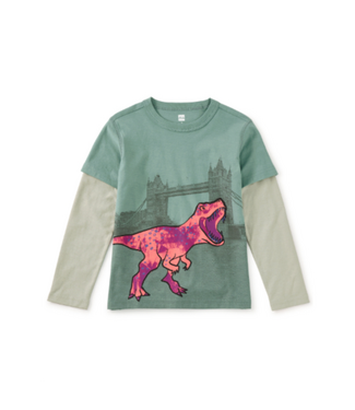 Tea Collection Lowered Bridge T Rex Layered Tee