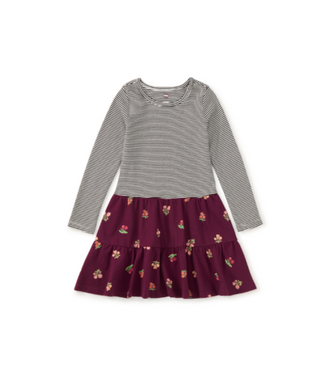Tea Collection Tiered Skirt Twirl Dress - Midnight Posey