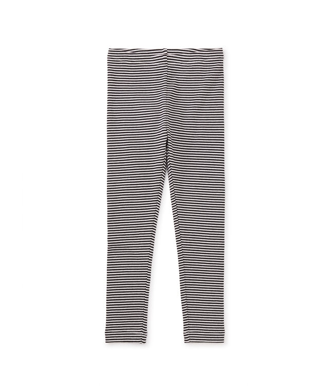 Tea Collection Striped Leggings - Jet Black