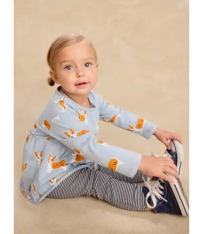 Tea Collection Baby Peplum Two Piece Set - Cutie Corgis