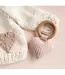 Blueberry Hill Rattle Teether Heart, Pink