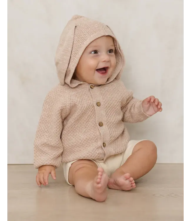 Quincy Mae Bunny Knit Sweater - Heathered Latte