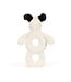 Jellycat Bashful Black and Cream Puppy Ring Rattle