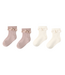 Rylee & Cru Lace Trim Socks - Rosewood, Natural
